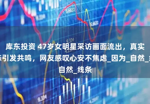 库东投资 47岁女明星采访画面流出，真实状态引发共鸣，网友感叹心安不焦虑_因为_自然_线条