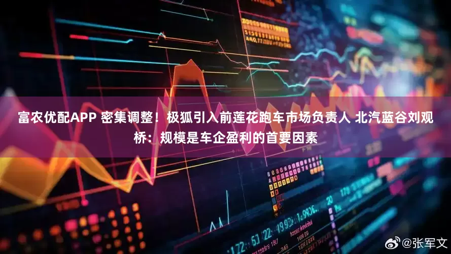 富农优配APP 密集调整！极狐引入前莲花跑车市场负责人 北汽蓝谷刘观桥：规模是车企盈利的首要因素